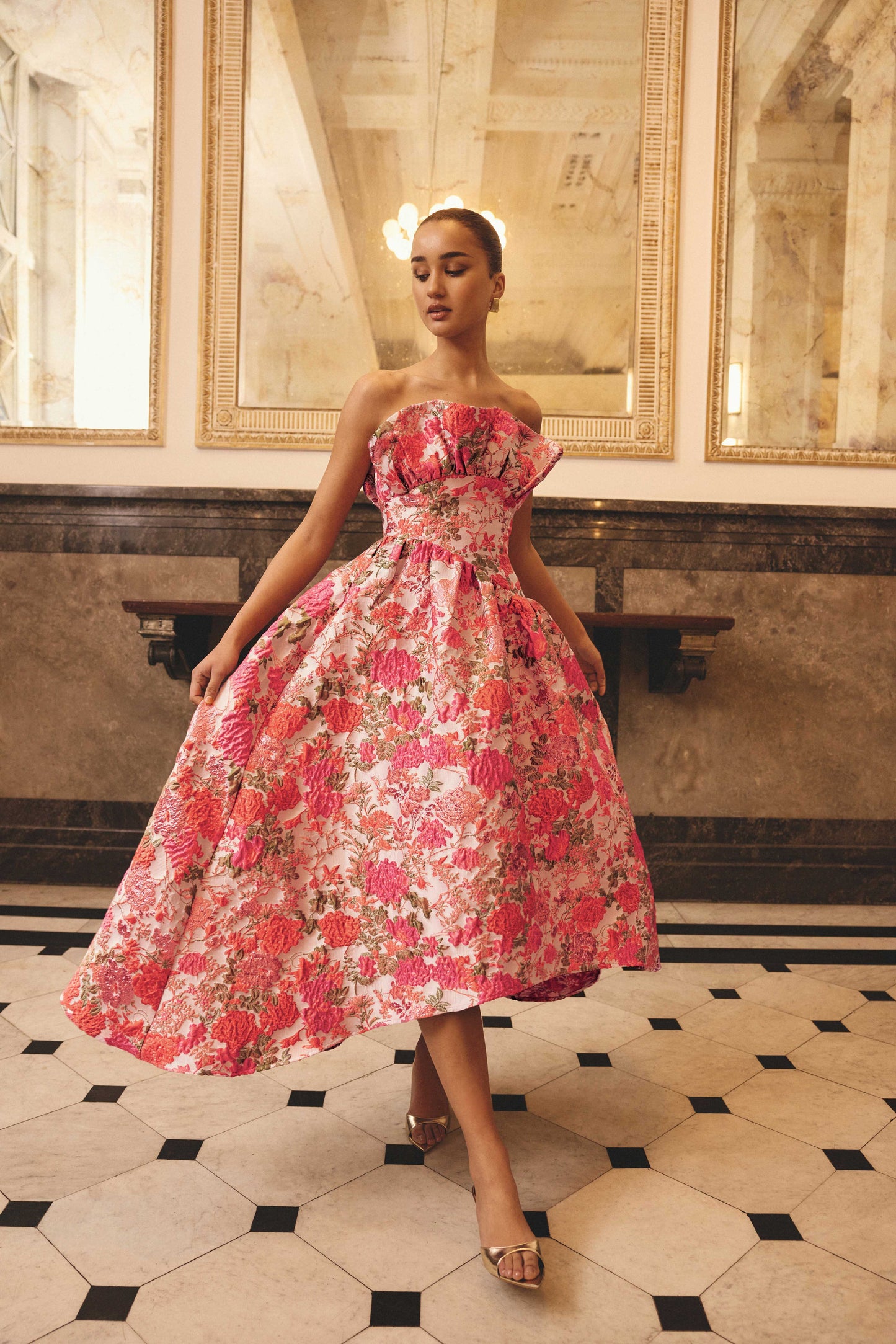 Floralie Strapless Gown