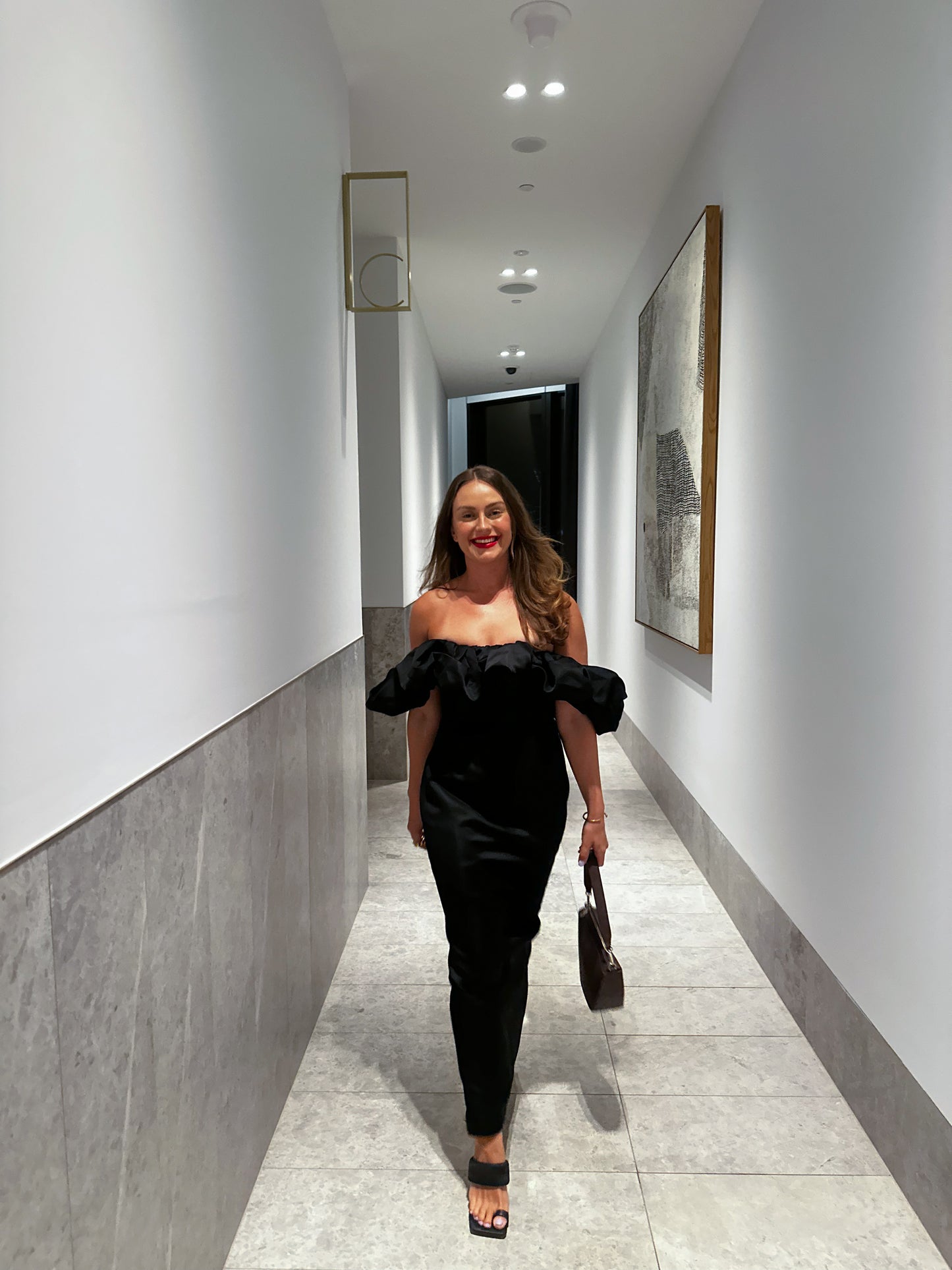 Lucetta Off Shoulder Column Gown