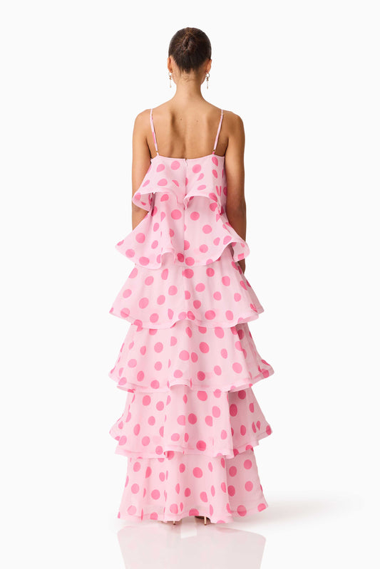 Sola Tiered Maxi Dress - Pink