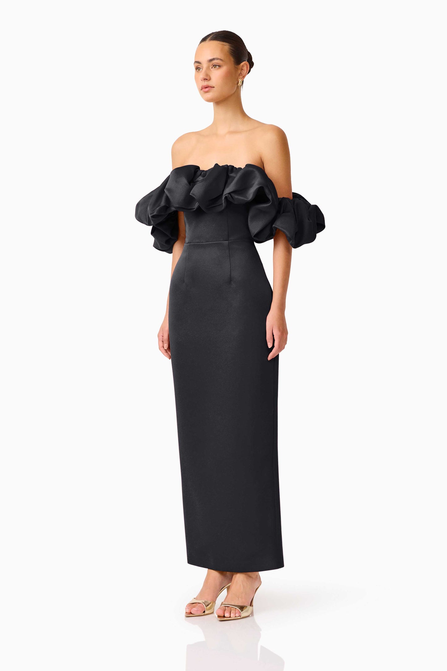 Lucetta Off Shoulder Column Gown
