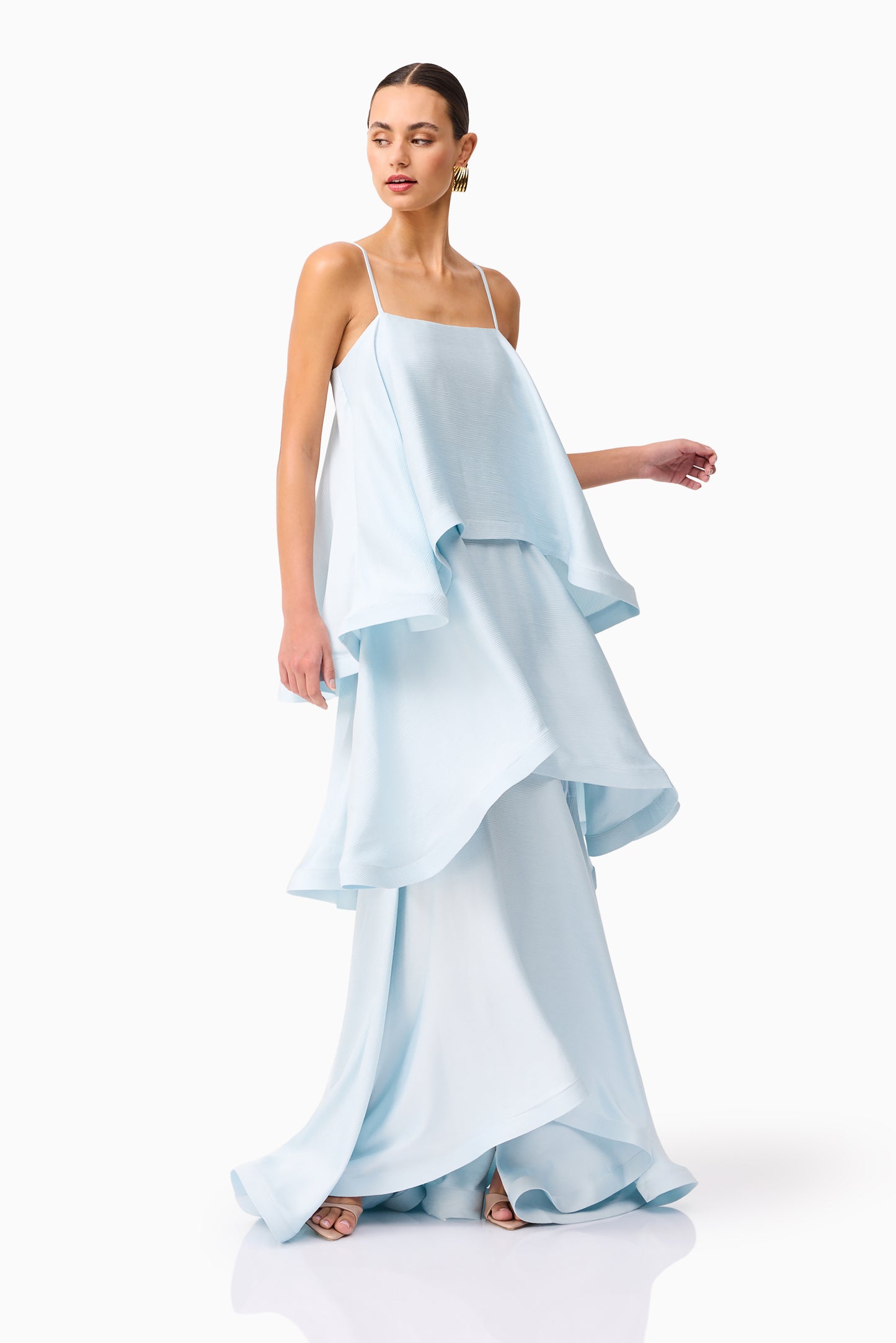 Tilly Tiered Maxi Dress - Blue