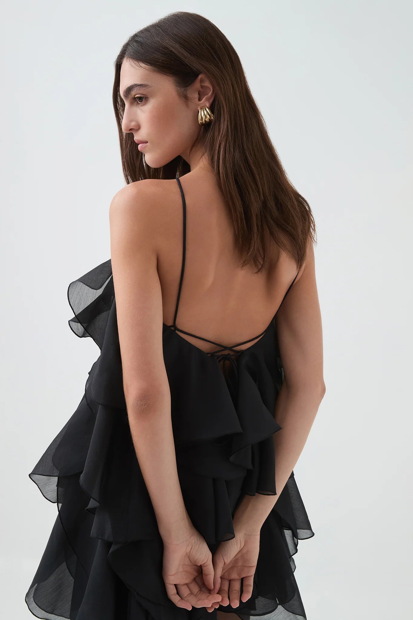 Aje Pandorea Layered Mini Dress - Black Finn Boutique Australia Aje Pandorea Layered Mini Dress - Black Finn Boutique Australia