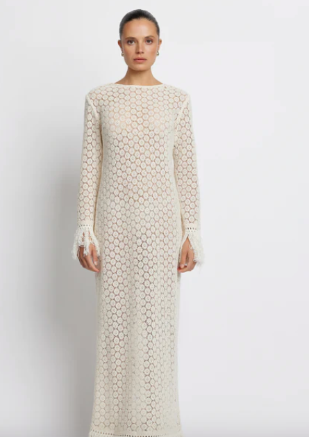 Sunset Lover Coral Crochet Dress - Sale