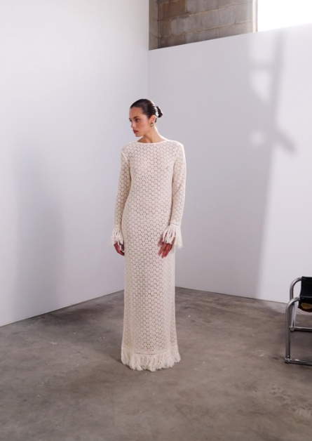 Sunset Lover Coral Crochet Dress - Sale