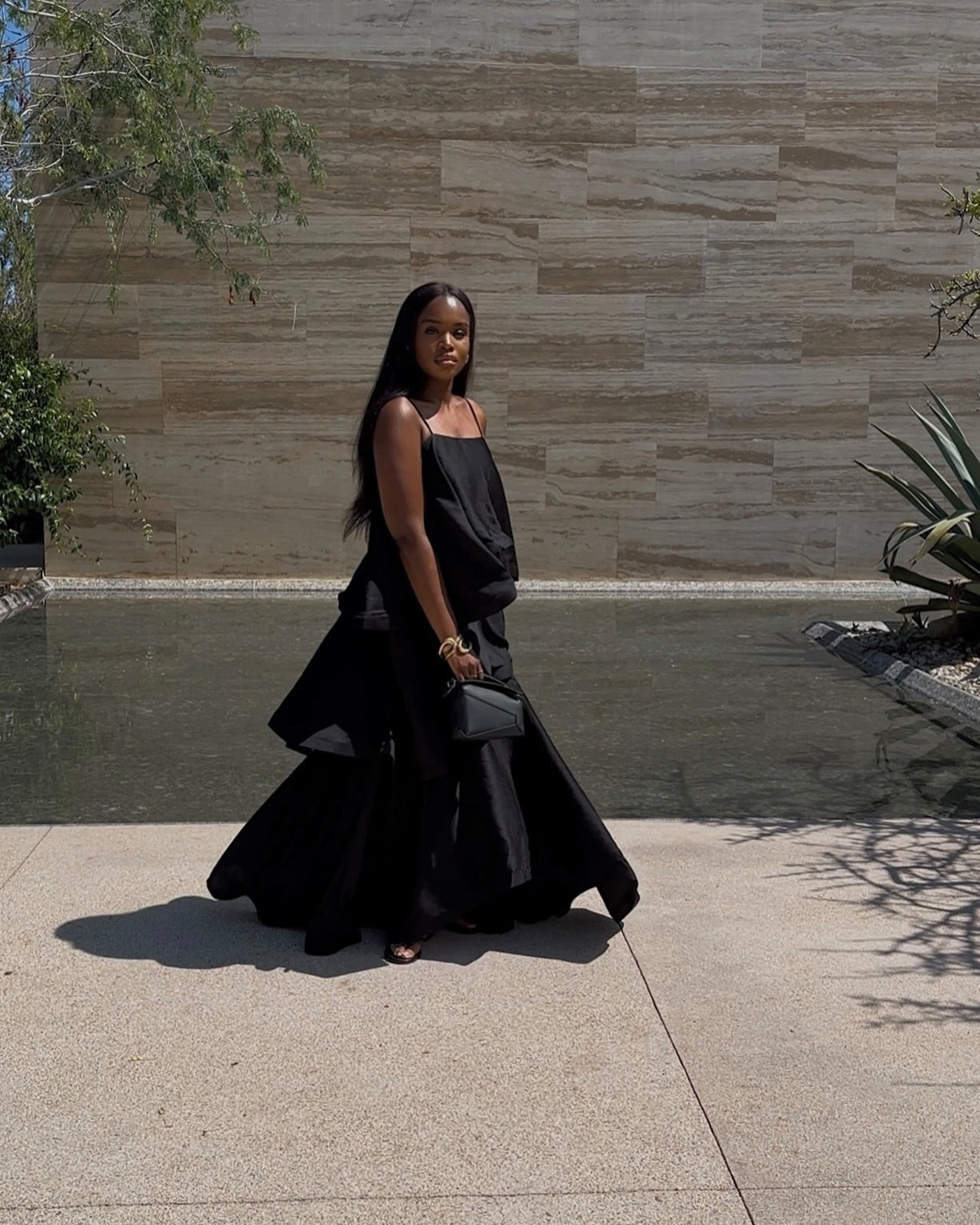 Tilly Tiered Maxi Dress - Black
