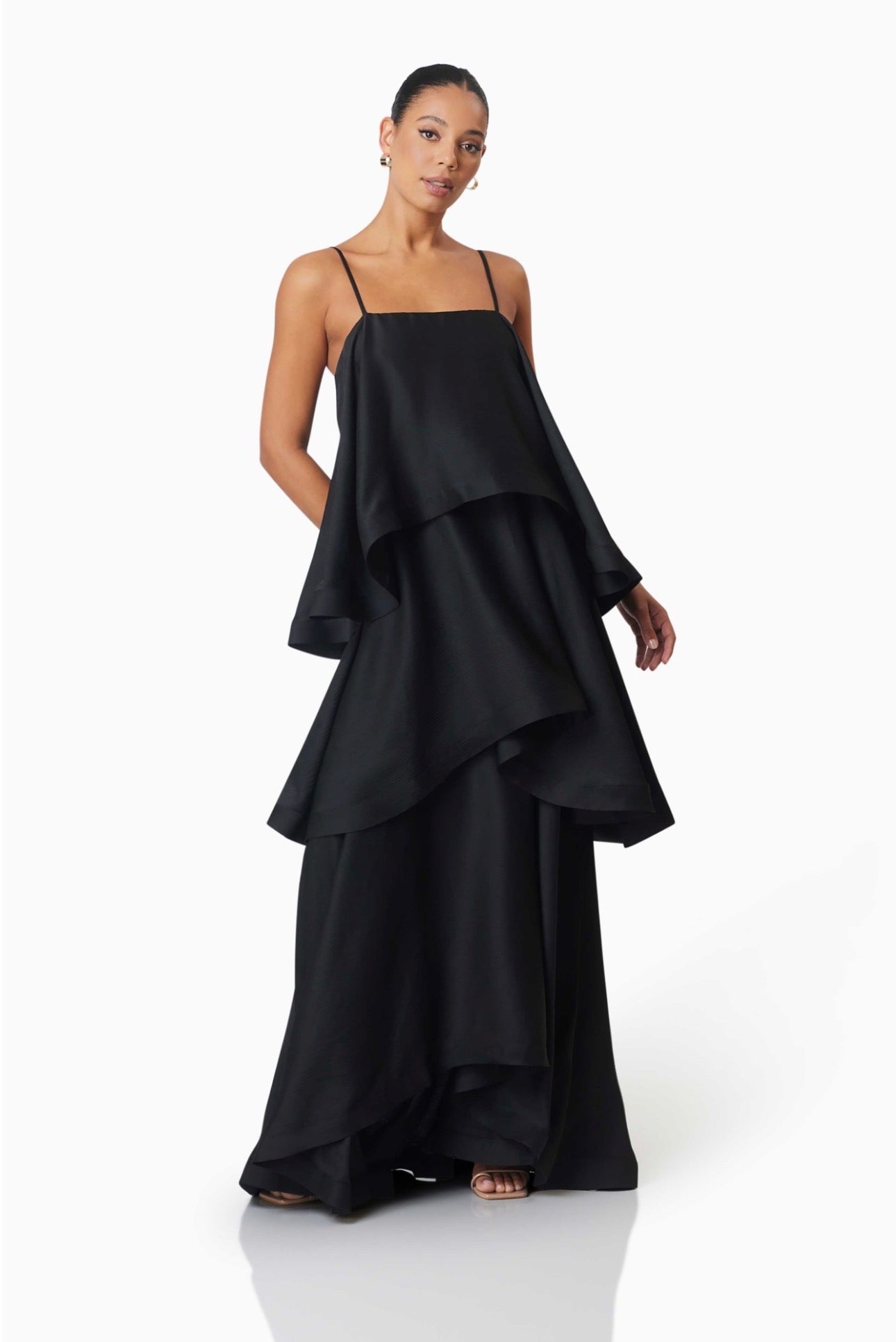 Tilly Tiered Maxi Dress - Black