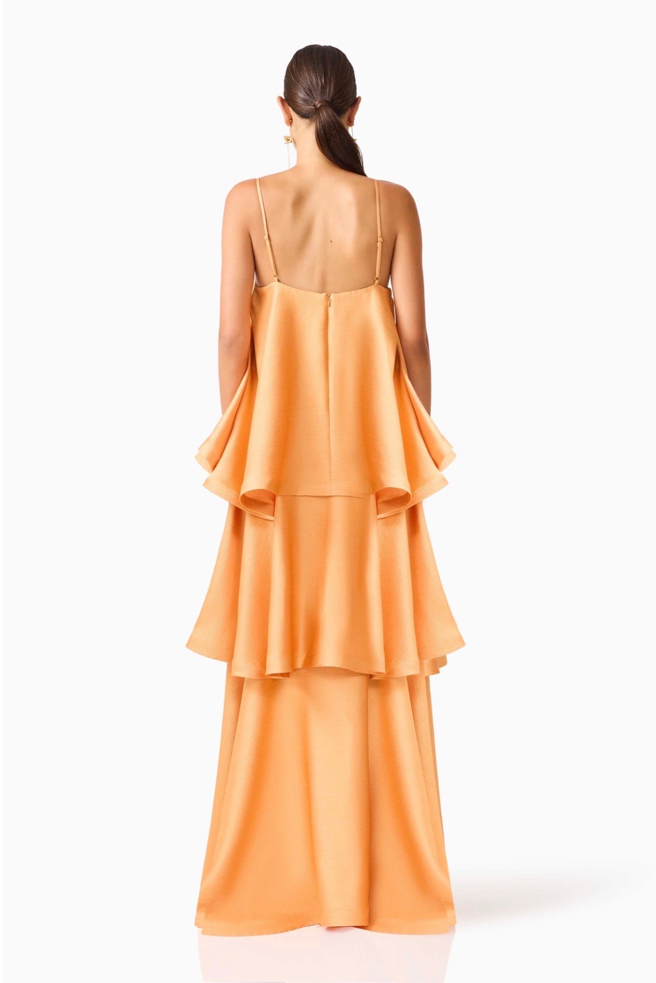 Tilly Tiered Maxi Dress - Orange