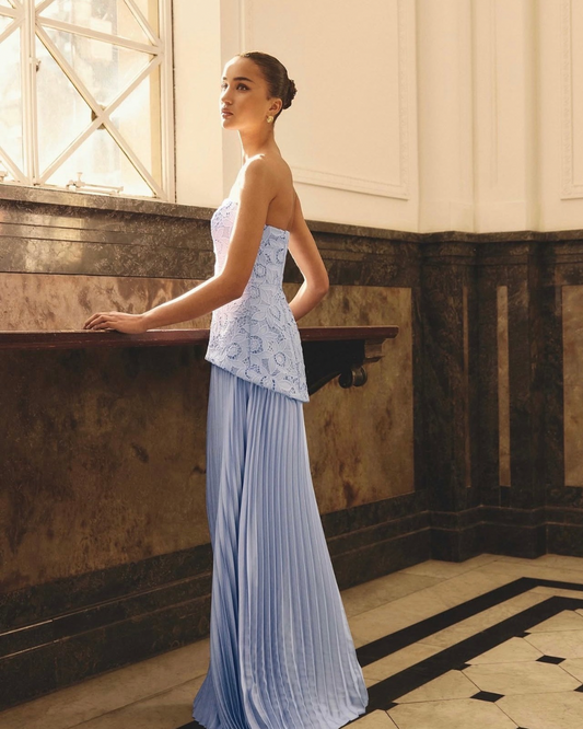 Lacy Strapless Gown