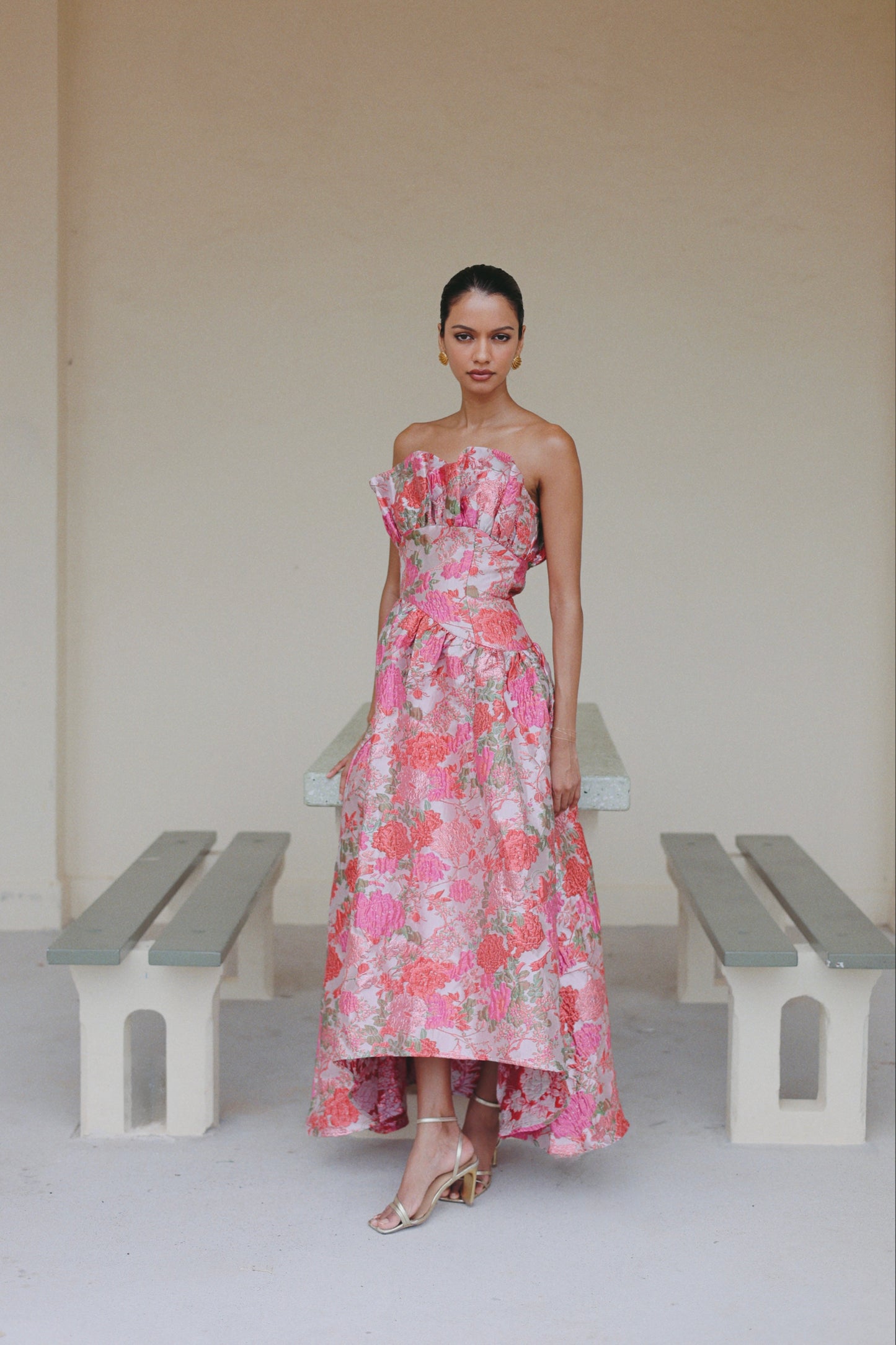 Floralie Strapless Gown