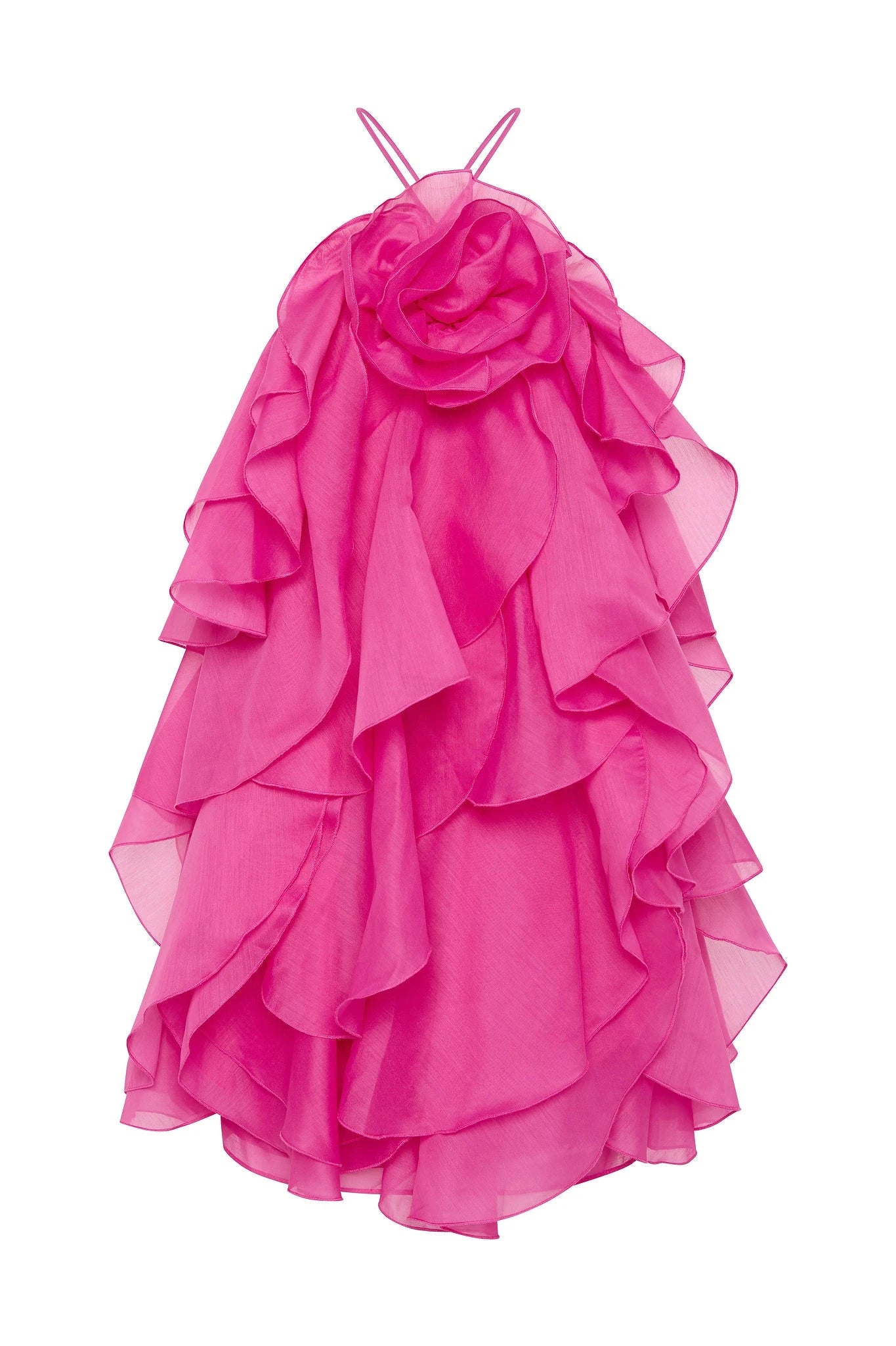 Aje Pandorea Layered Mini Dress - Hot Pink