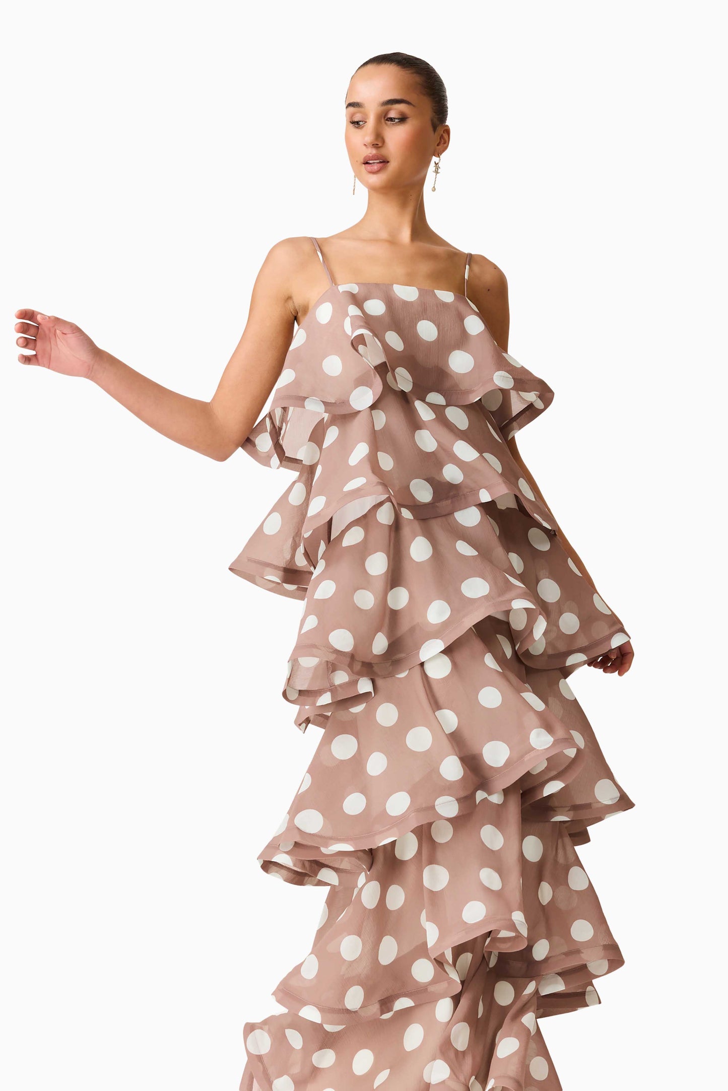 Sola Tiered Maxi Dress - Fawn