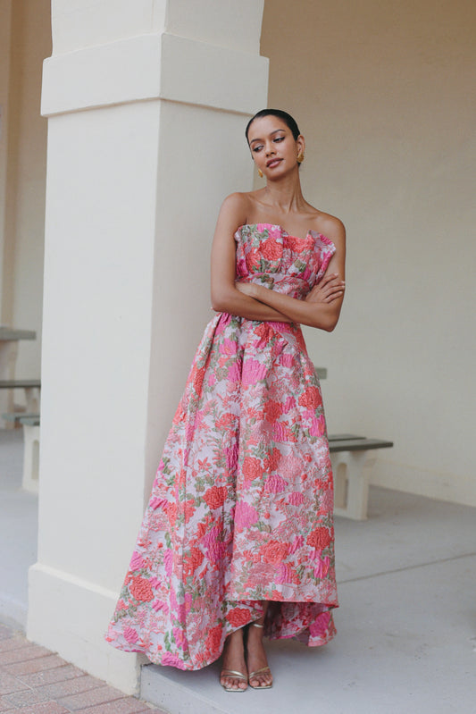 Floralie Strapless Gown