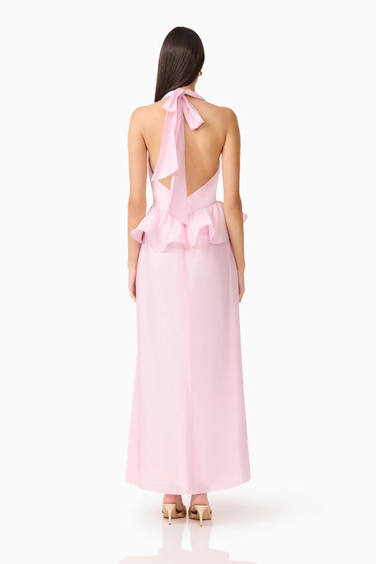 Fiorina Halter Neck Gown- Pink