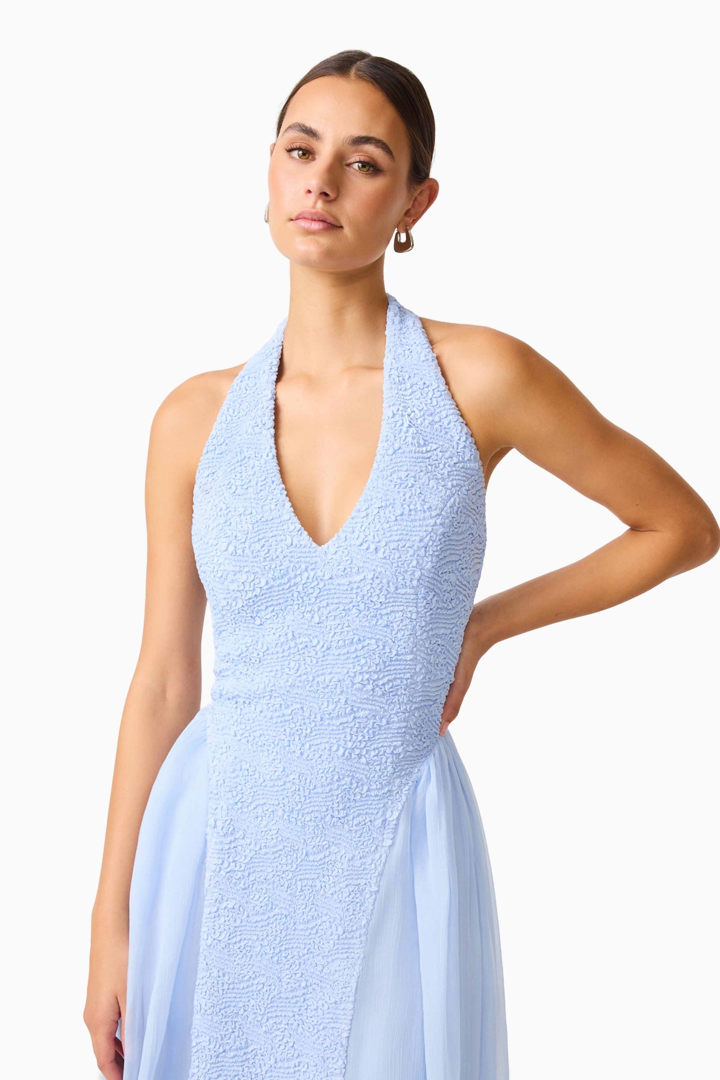Foliera Halter Gown - Sky - Coming Soon