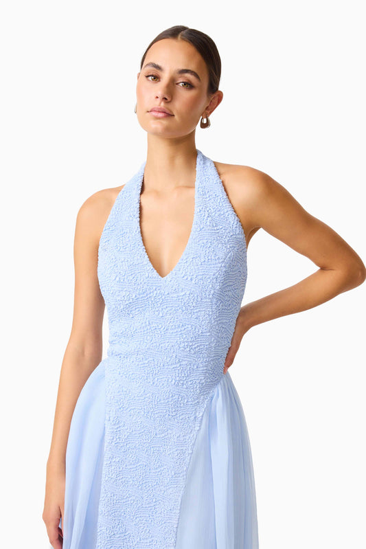 Foliera Halter Gown - Sky - Coming Soon