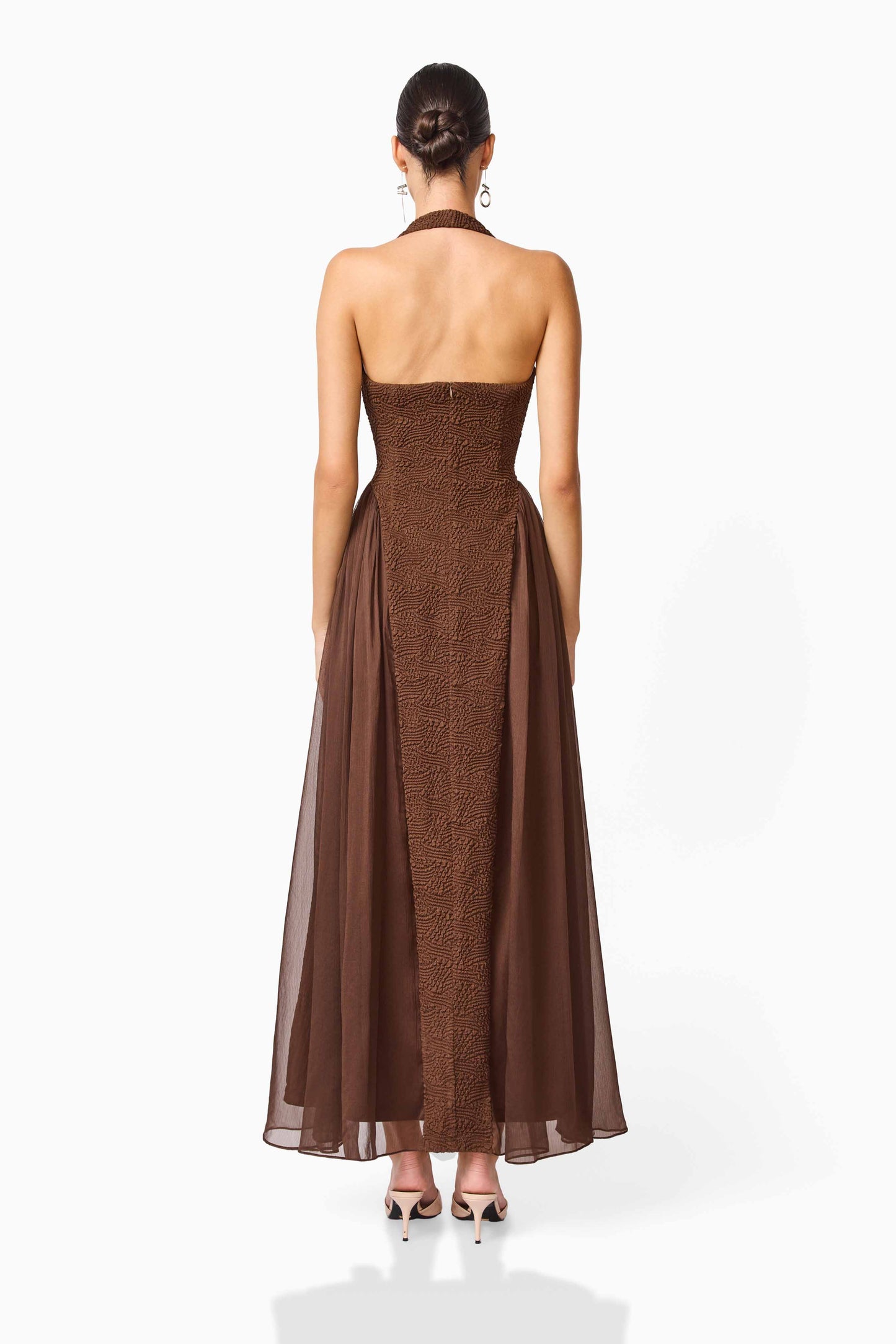 Foliera Halter Gown - Cocoa - Coming Soon