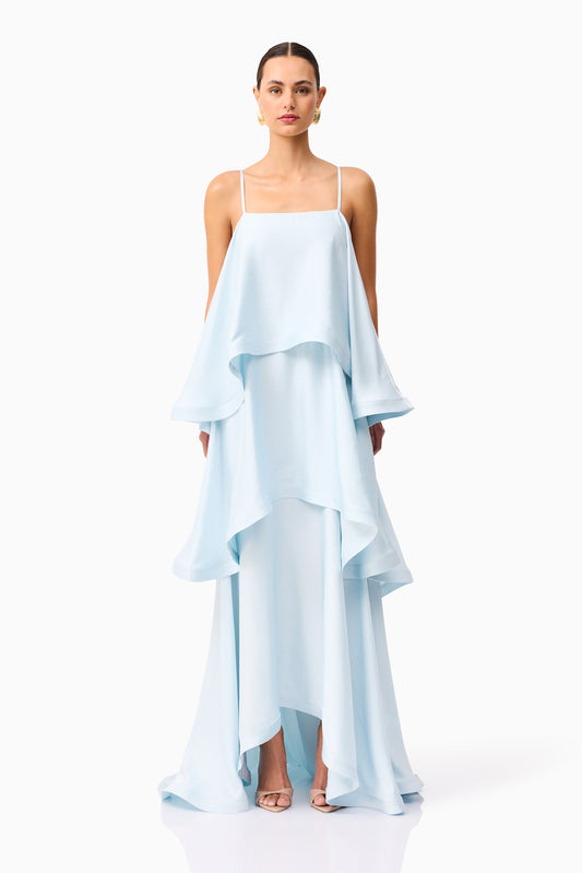 Tilly Tiered Maxi Dress - Blue
