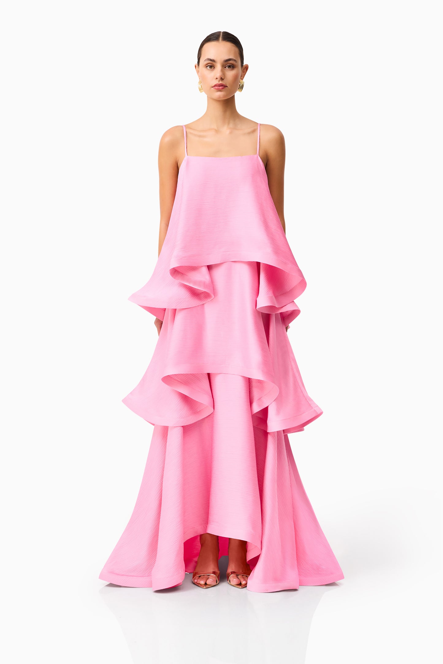 Tilly Tiered Maxi Dress - Pink
