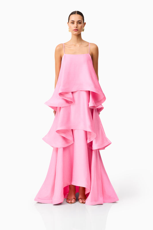 Tilly Tiered Maxi Dress - Pink