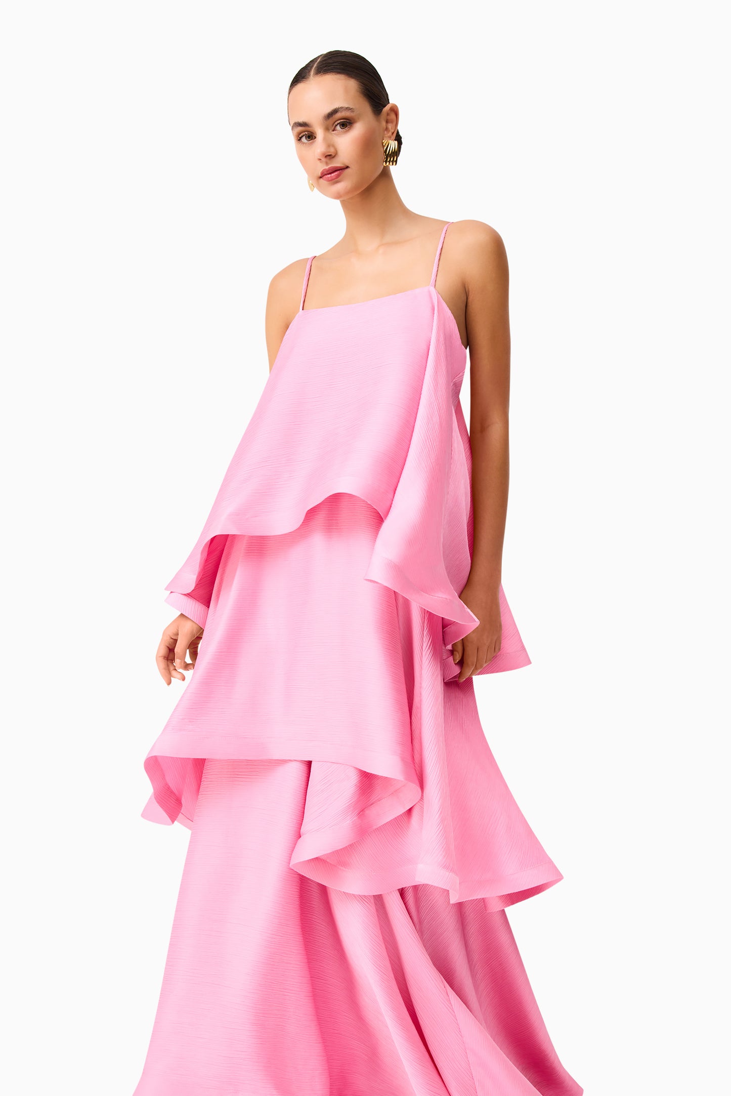 Tilly Tiered Maxi Dress - Pink