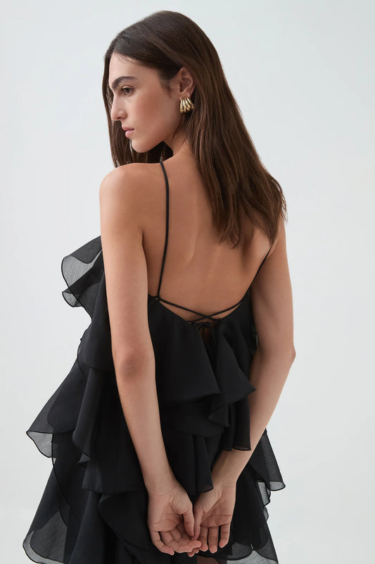 Aje Pandorea Layered Mini Dress - Black