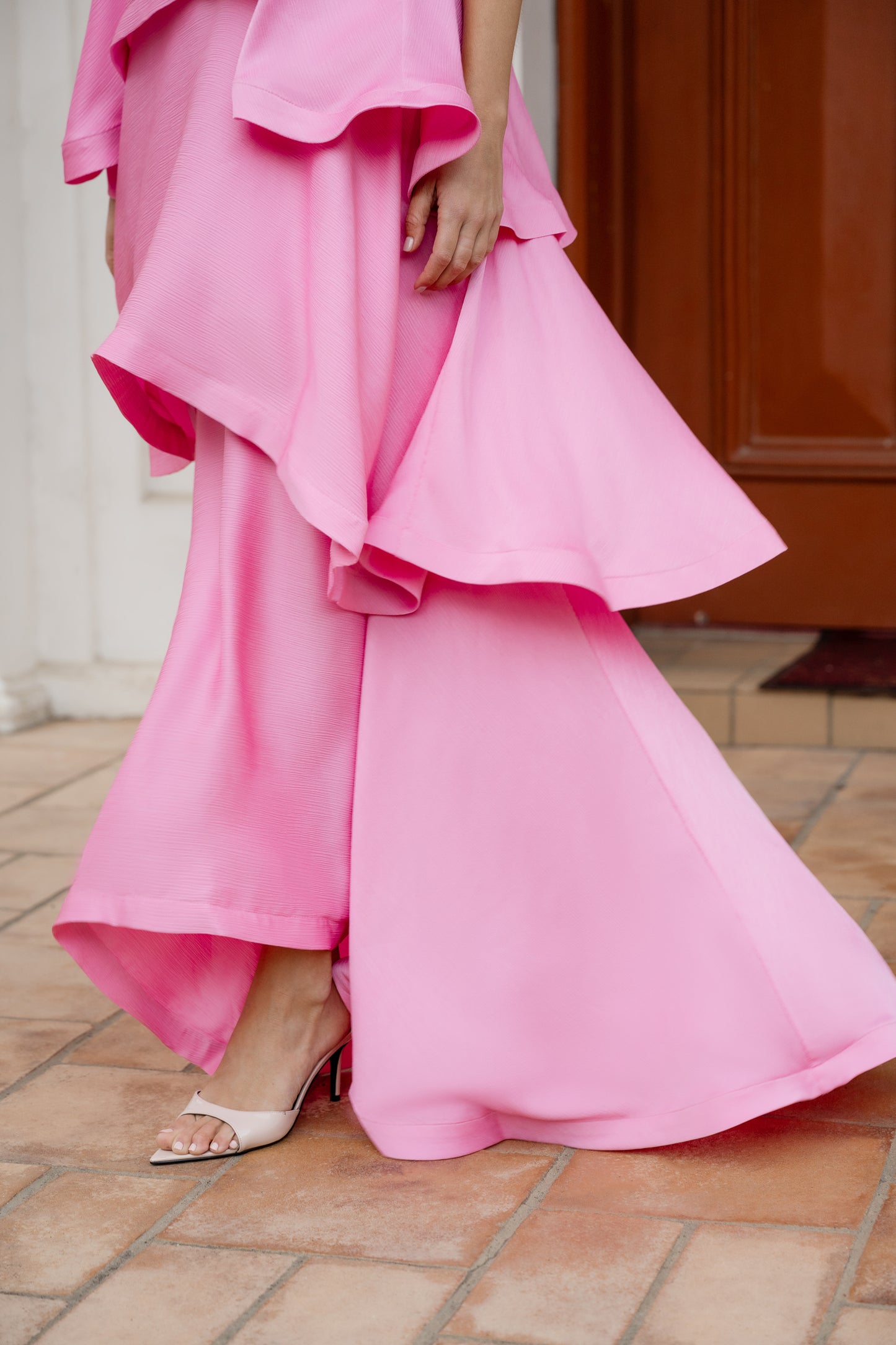 Tilly Tiered Maxi Dress - Pink