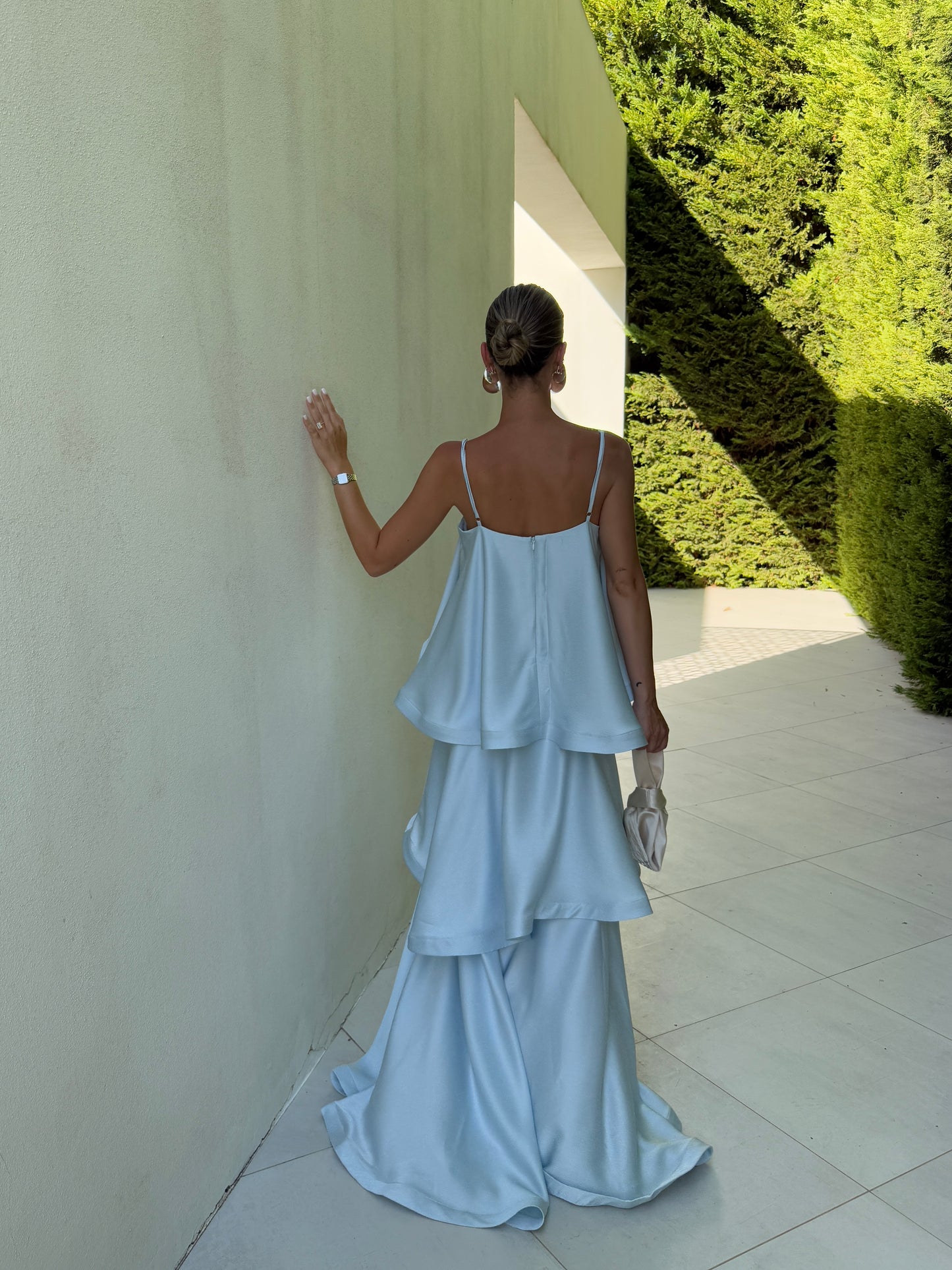 Tilly Tiered Maxi Dress - Blue