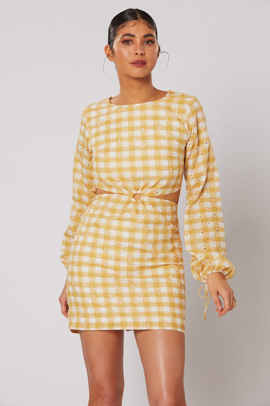Winona Amberette Gingham Mini Dress - Sale