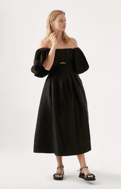 Aje Eugenie Off Shoulder Midi Dress - Sale