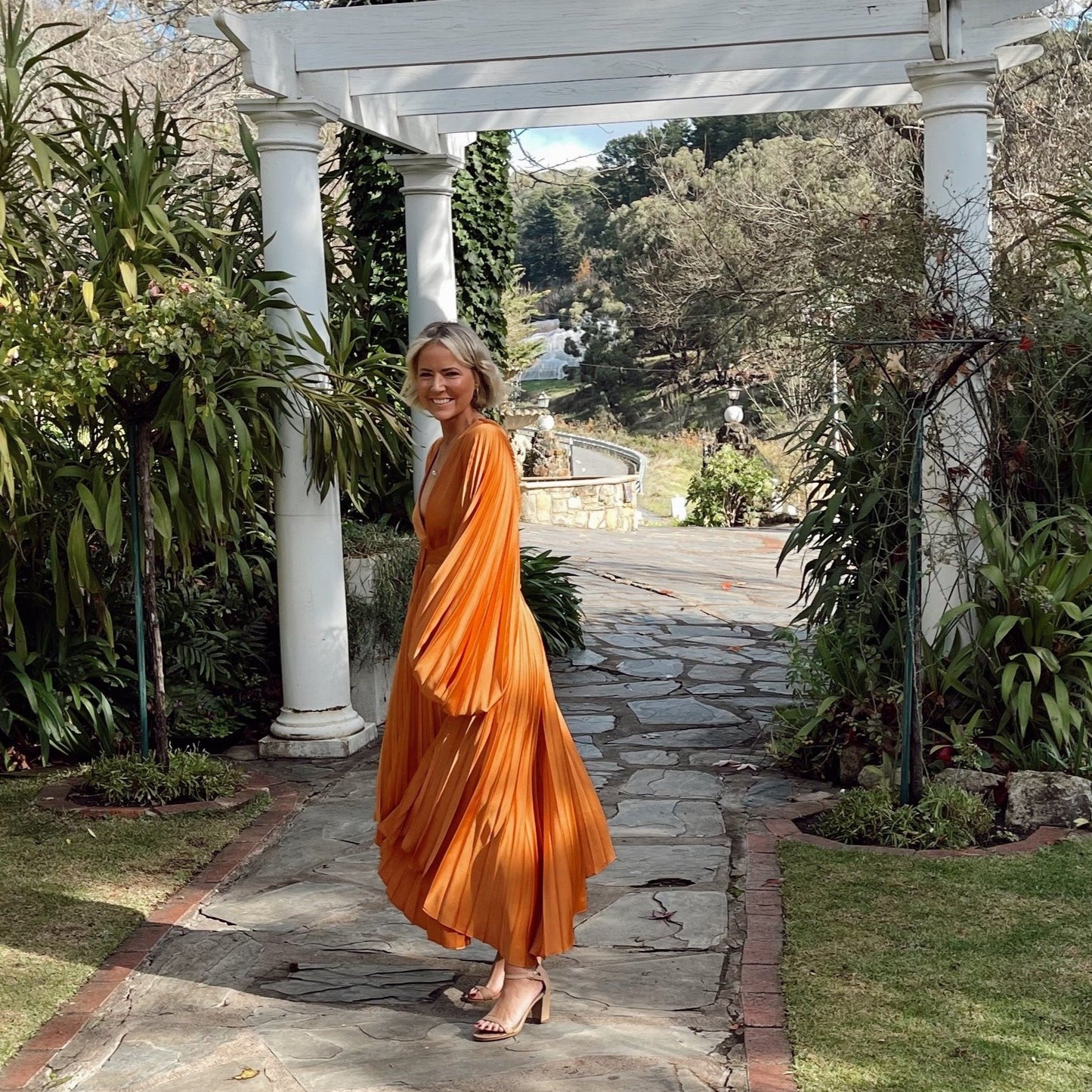 Acler Palms Dress in Turmeric - Dress Hire