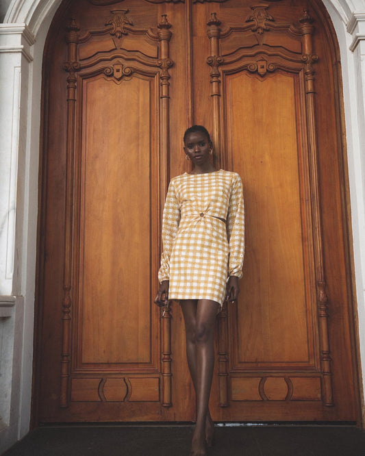 Winona Amberette Gingham Mini Dress - Sale